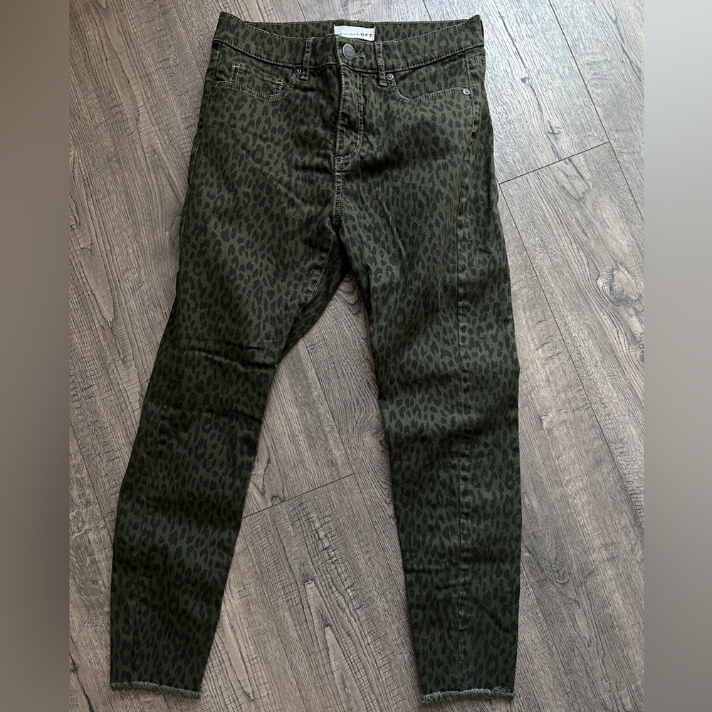 Loft leopard print jeans